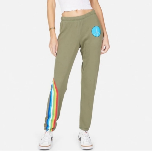 NWT Lauren Moshi Rainbow Rays joggers